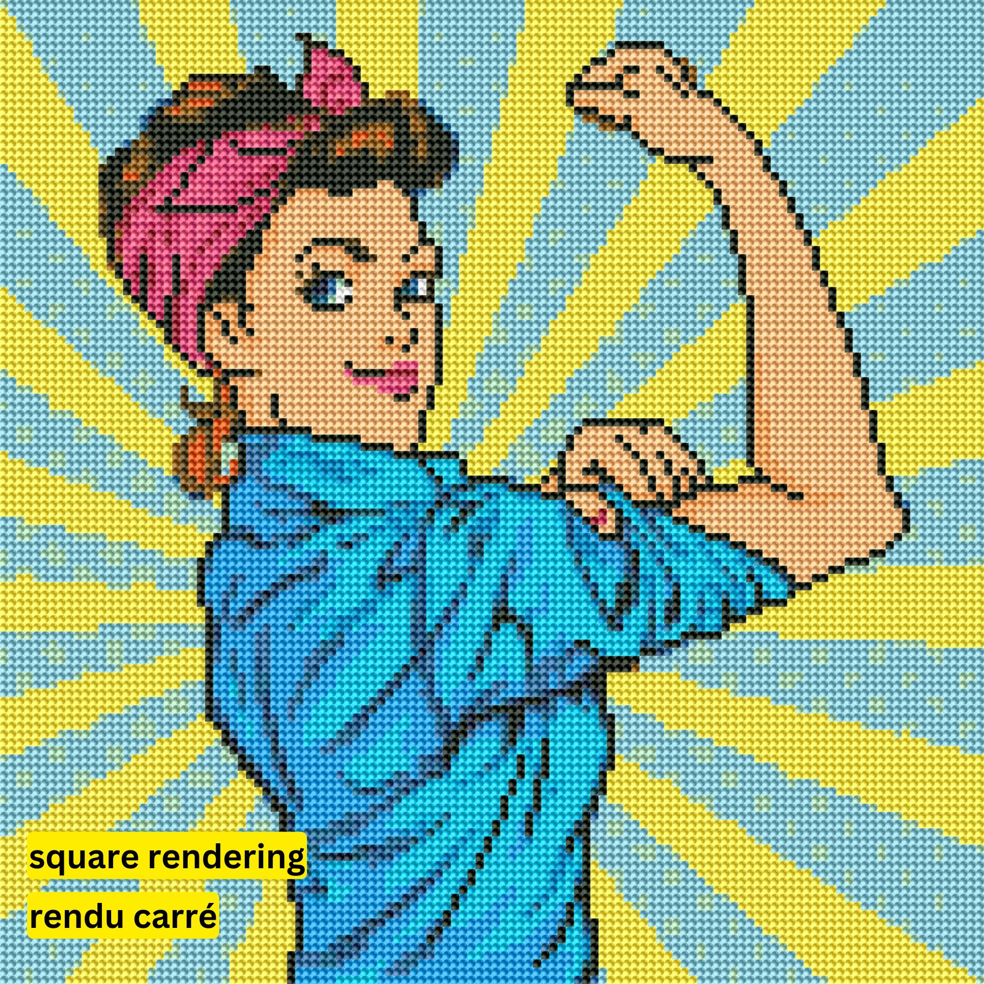 Pop Art We Can Do It-30x30cm-Square-DiamondArt.ca