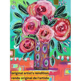 PAINT-BY-NUMBER Pretty in Pink by Karrie Evenson-35x45cm-Paint-by-Number-DiamondArt.ca