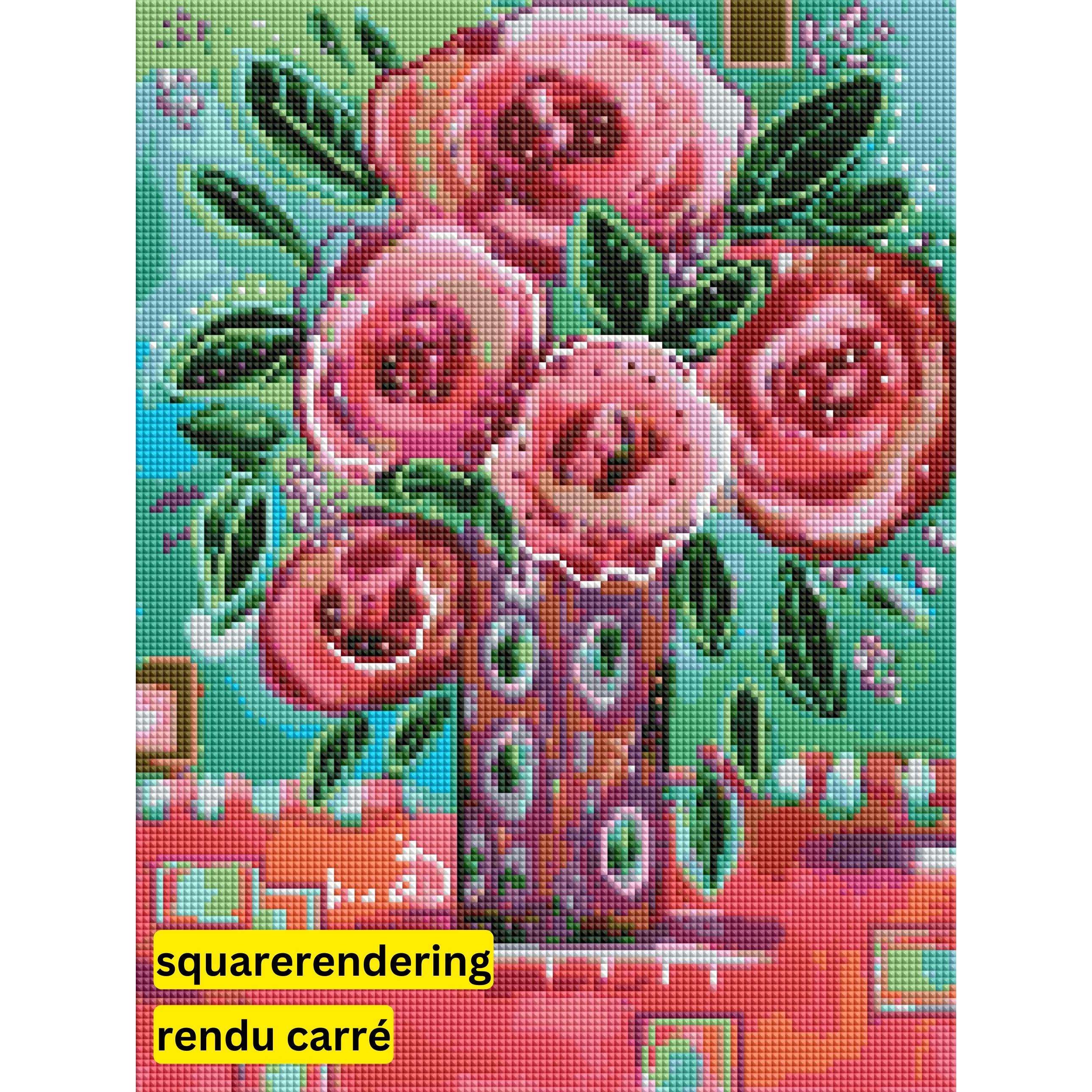 Pretty in Pink by Karrie Evenson-30x40cm-Square-DiamondArt.ca