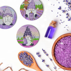 Lavender Gnomes Coaster Set (8 pieces)-Special-DiamondArt.ca