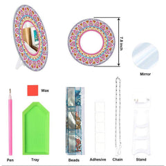 Purple Mandala Mirror-Special-DiamondArt.ca