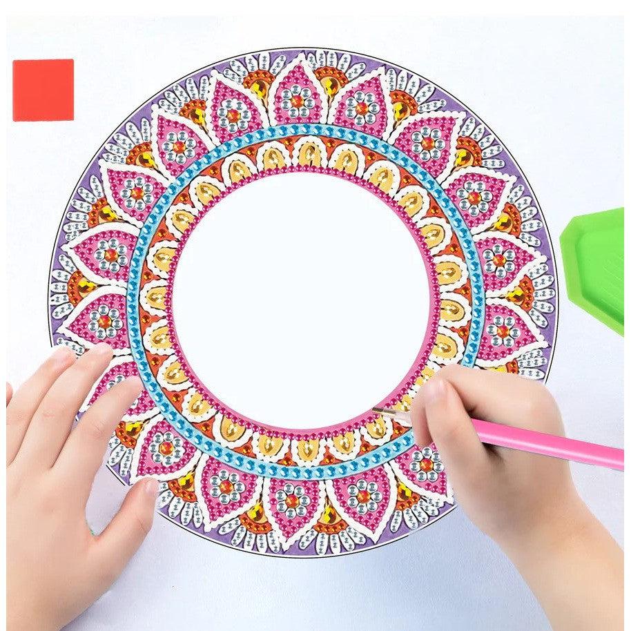 Purple Mandala Mirror-Special-DiamondArt.ca