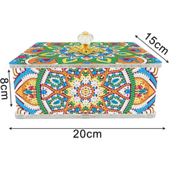 Radiant Green Mandala Acrylic Box-Special-DiamondArt.ca