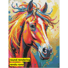 Radiant Horse by Jack Rose-30x40cm-Round-DiamondArt.ca