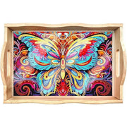Radiant Butterfly Wooden Serving Tray