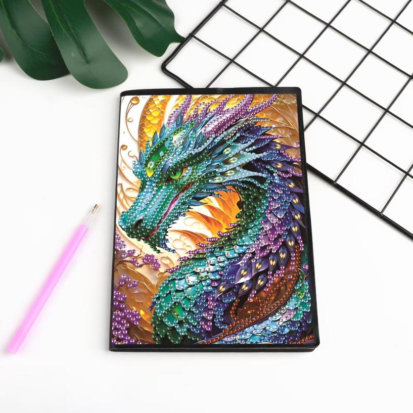 Rainbow Fantasy Dragon Notebook-Special-DiamondArt.ca