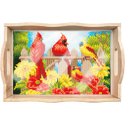 Red Cardinals Wooden Serving Tray