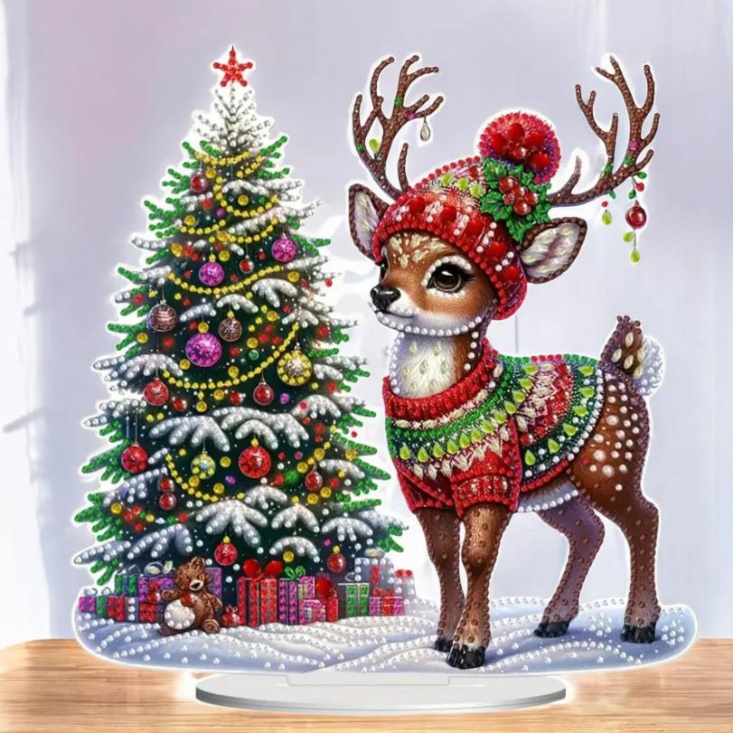 Christmas Glow Reindeer Tabletop Decoration-Special-DiamondArt.ca