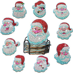 Santa Clause Coaster Set (10 pieces)-Special-DiamondArt.ca