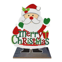 Santa Wooden Tabletop Decoration-Santa-DiamondArt.ca