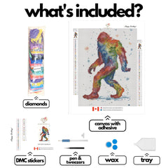 Sasquatch by Dave Bartholet-30x40cm-Round-DiamondArt.ca