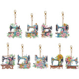 Floral Sewing Machines Key Chain Kit