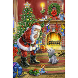 Shhh Santa by Rose Mary Berlin-45x85cm-Round-DiamondArt.ca