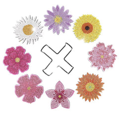 Shimmering Blooms Coaster Set (8 pieces)-Special-DiamondArt.ca