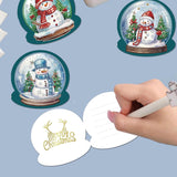 Snow Globe Greeting Card Set (12 Pack)-Round-DiamondArt.ca