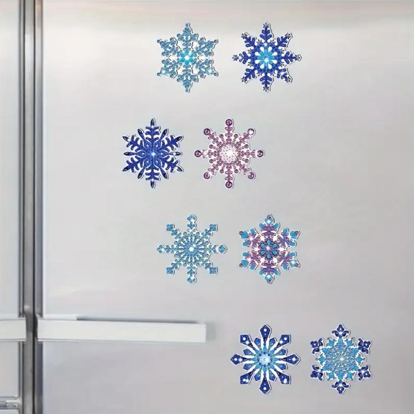 Sparkling Snowflake Magnet Set-Special-DiamondArt.ca
