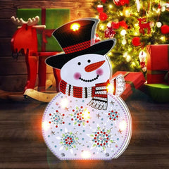 Happy Snowman LED Table Decoration-Happy Snowman-DiamondArt.ca