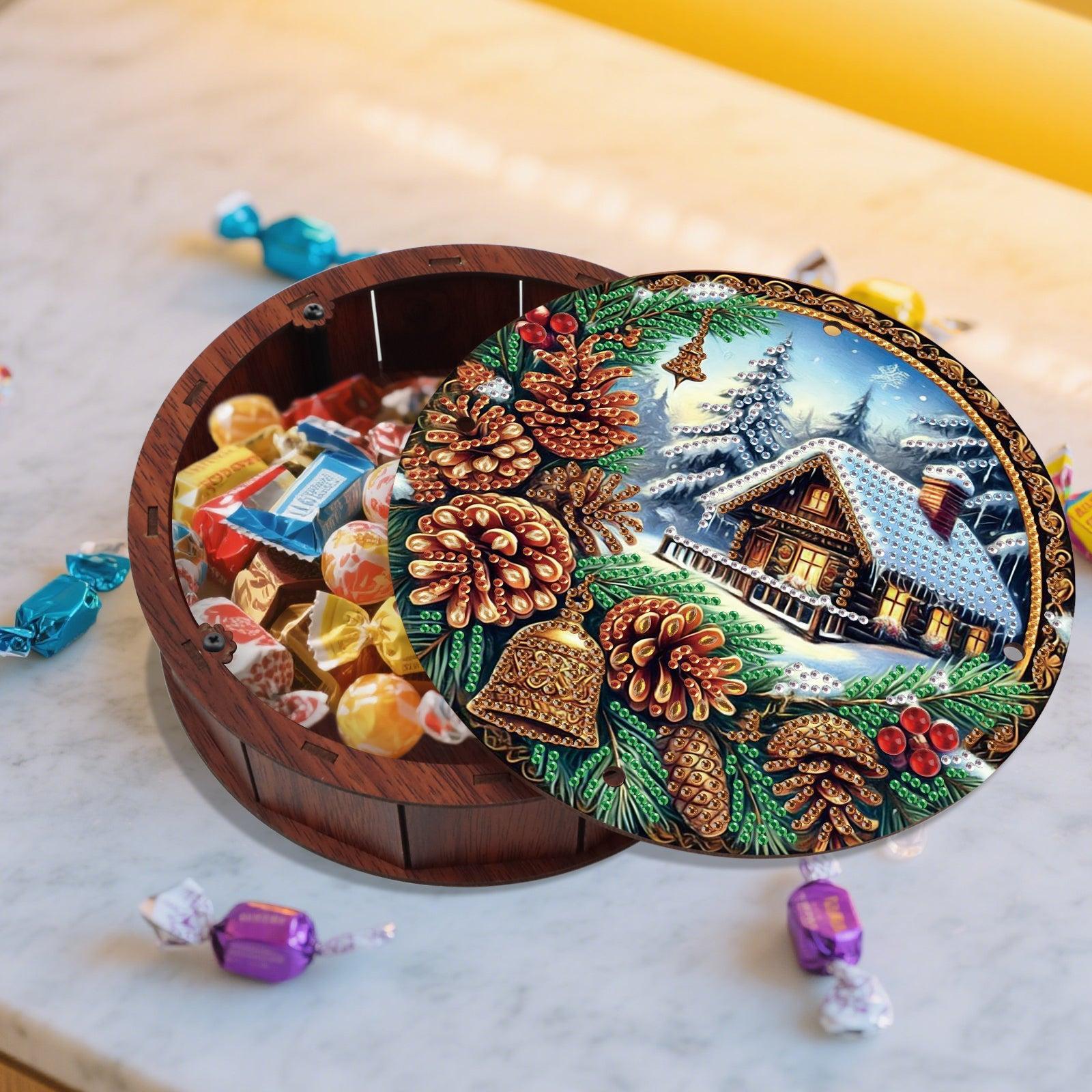 Snowy Retreat Faux Wood Keepsake Box-Special-DiamondArt.ca