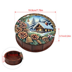 Snowy Retreat Faux Wood Keepsake Box-Special-DiamondArt.ca
