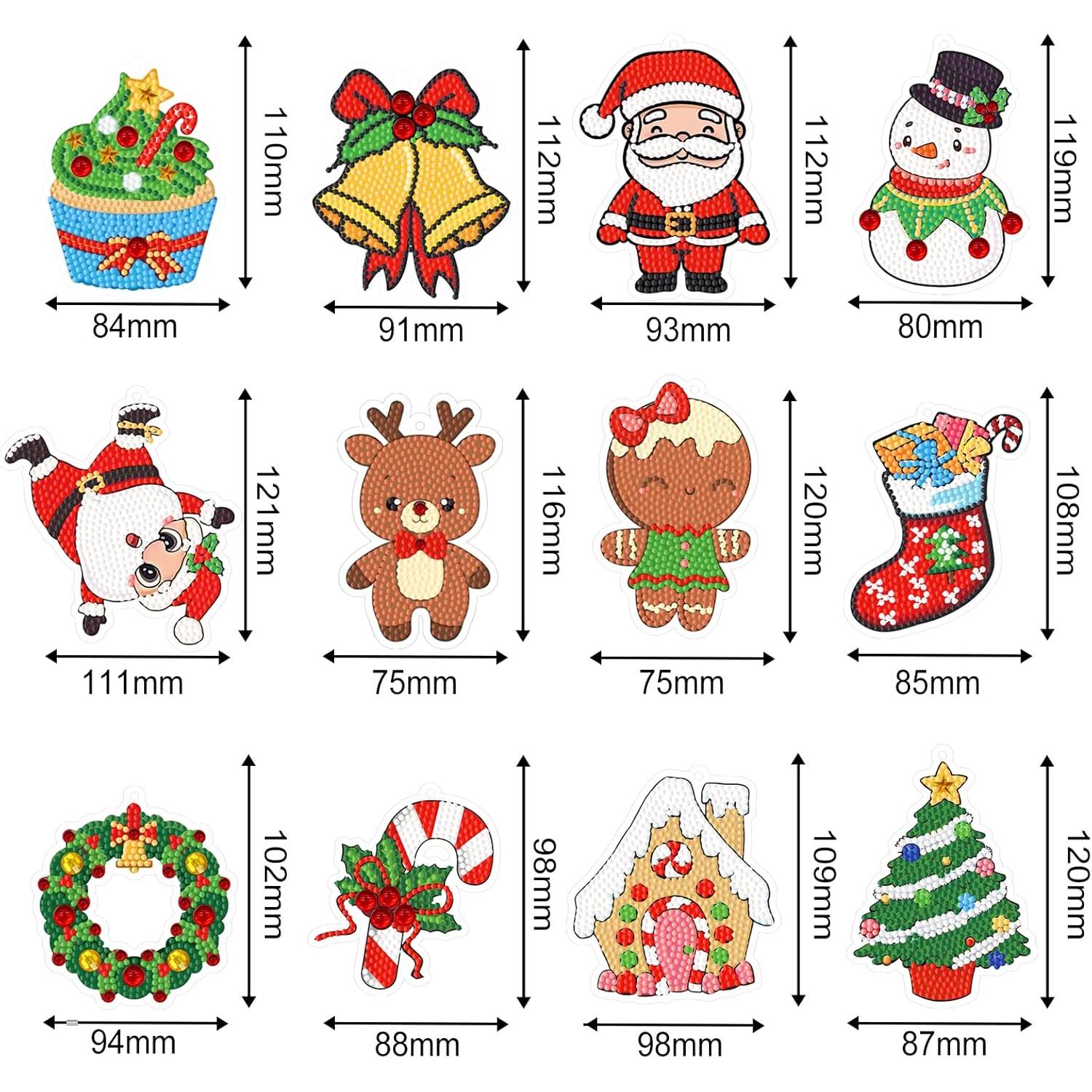 Sparkle Holiday Combo: 8 Christmas Cards & 12 Ornaments-Special-DiamondArt.ca