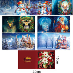 Sparkle Holiday Combo: 8 Christmas Cards & 12 Ornaments-Special-DiamondArt.ca