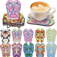 Sparkle Steps Flip-Flop Coaster Set (10 pieces)-Special-DiamondArt.ca