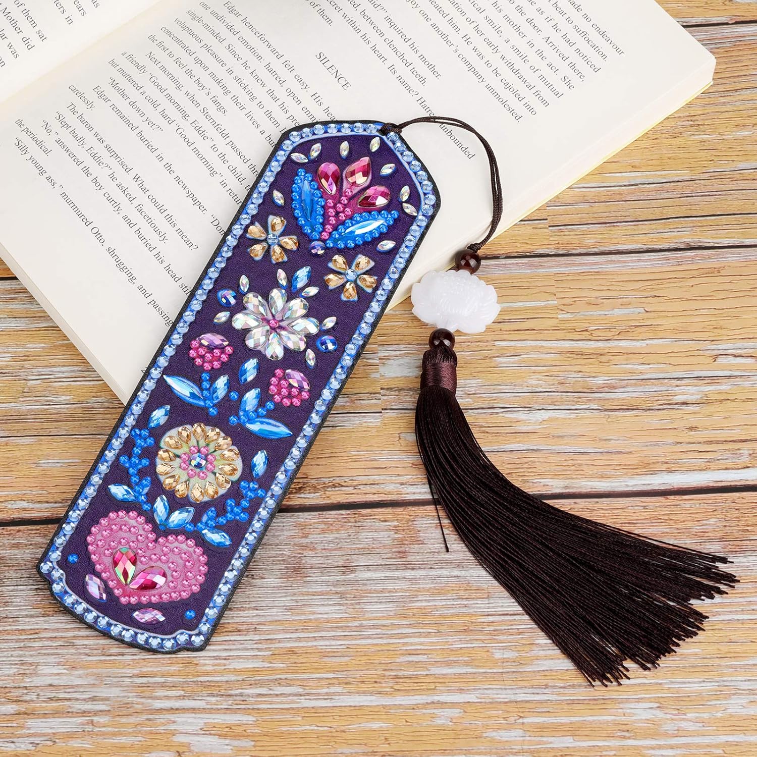 Sparkle Flowers Bookmark-Special-DiamondArt.ca