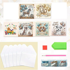 Sparkle Paws & Majestic Manes Birthday Cards (5 Pack)-Special-DiamondArt.ca