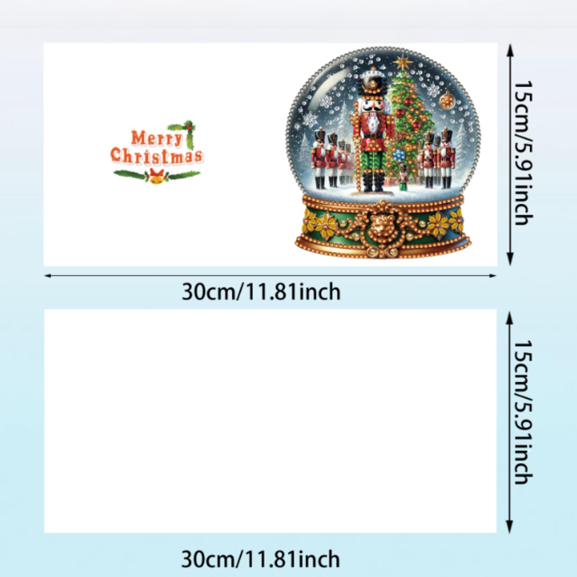 Sparkling Snow Globe Christmas Card Set (6 Pack)-Special-DiamondArt.ca