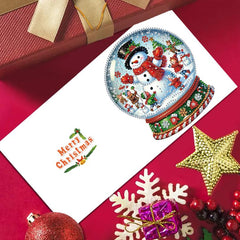 Sparkling Snow Globe Christmas Card Set (6 Pack)-Special-DiamondArt.ca