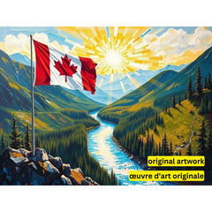 Spirit of Canada by Fred Penn-30x40cm-Round-DiamondArt.ca