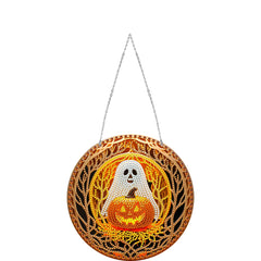 Sparkle Ghost Halloween Wall Hanging-Special-DiamondArt.ca