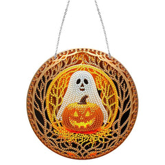 Sparkle Ghost Halloween Wall Hanging-Special-DiamondArt.ca