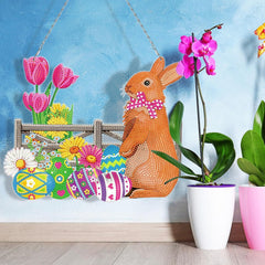 Spring Bunny Wall Hanging-Special-DiamondArt.ca