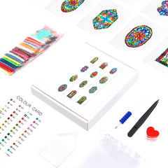Stained Glass Windows Sparkle Minis 12 Canvas Kit-Square-DiamondArt.ca