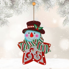 Star Snowman Wall Hanging-Star Snowman-DiamondArt.ca