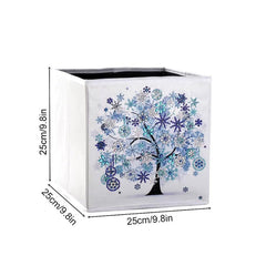 Pink Floral Tree Storage Bin-Pink-DiamondArt.ca