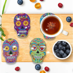 Sugar Skulls Coaster Set (10 pieces)-Special-DiamondArt.ca