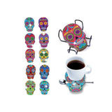 Sugar Skulls Coaster Set (10 pieces)-Special-DiamondArt.ca