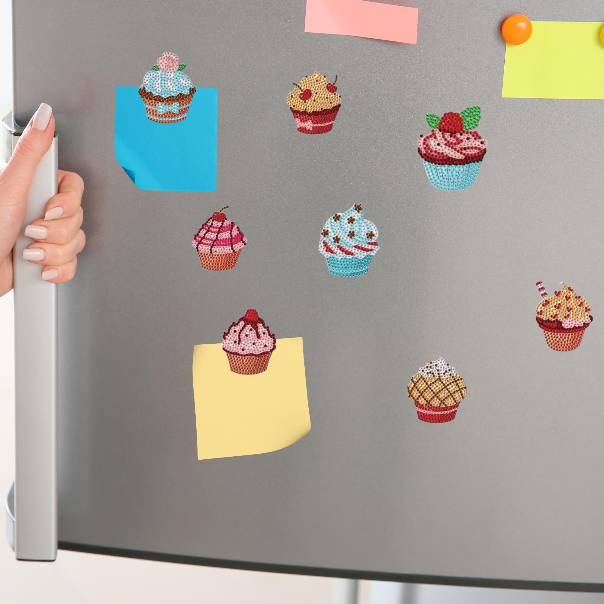 Sugar & Sparkle Cupcake Magnet Set-Special-DiamondArt.ca