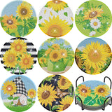 Summer Sunflowers Coaster Set (8 pieces)