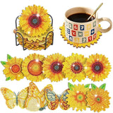 Sunflowers Coaster Set (10 pieces)-Special-DiamondArt.ca