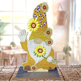 Sunflower Gnome Wooden Tabletop Decoration-Special-DiamondArt.ca