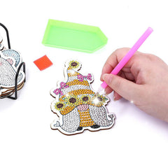 Sunflower Gnomes Coaster Set (8 pieces)-Special-DiamondArt.ca