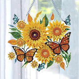 Sunflowers & Monarchs Wall Hanging-Special-DiamondArt.ca