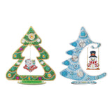 Tabletop Christmas Tree-Happy Santa-DiamondArt.ca