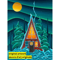 The Chalet by Robbie Craig-30x40cm-Round-DiamondArt.ca