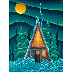 The Chalet by Robbie Craig-30x40cm-Round-DiamondArt.ca