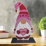 Valentine Gnome Wooden Tabletop Decoration-Valentine Gnome-DiamondArt.ca