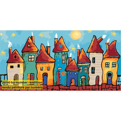 PAINT-BY-NUMBER Village by Karrie Evenson-35x65cm-Paint-by-Number-DiamondArt.ca